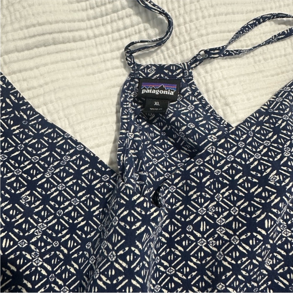 Patagonia Blue and Brown Patterned Midi Dress - Picture 3 of 6